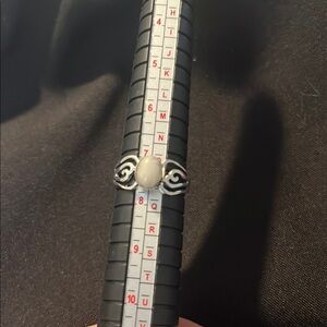 Silver Ring with White Stone